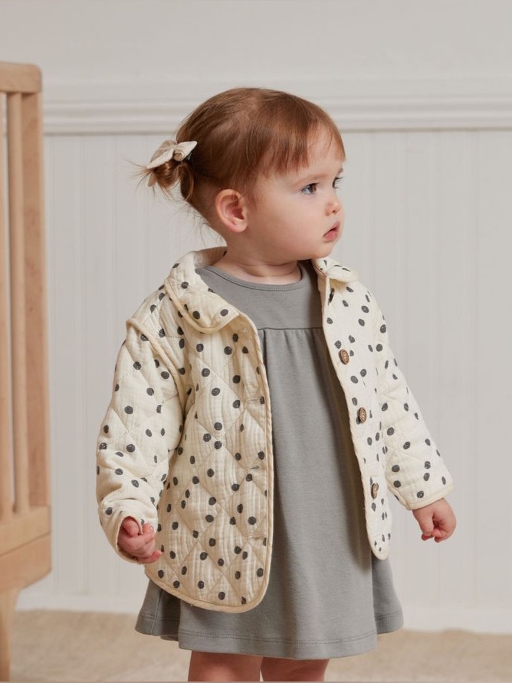NWT Quincy Mae Quilted Dot Jacket